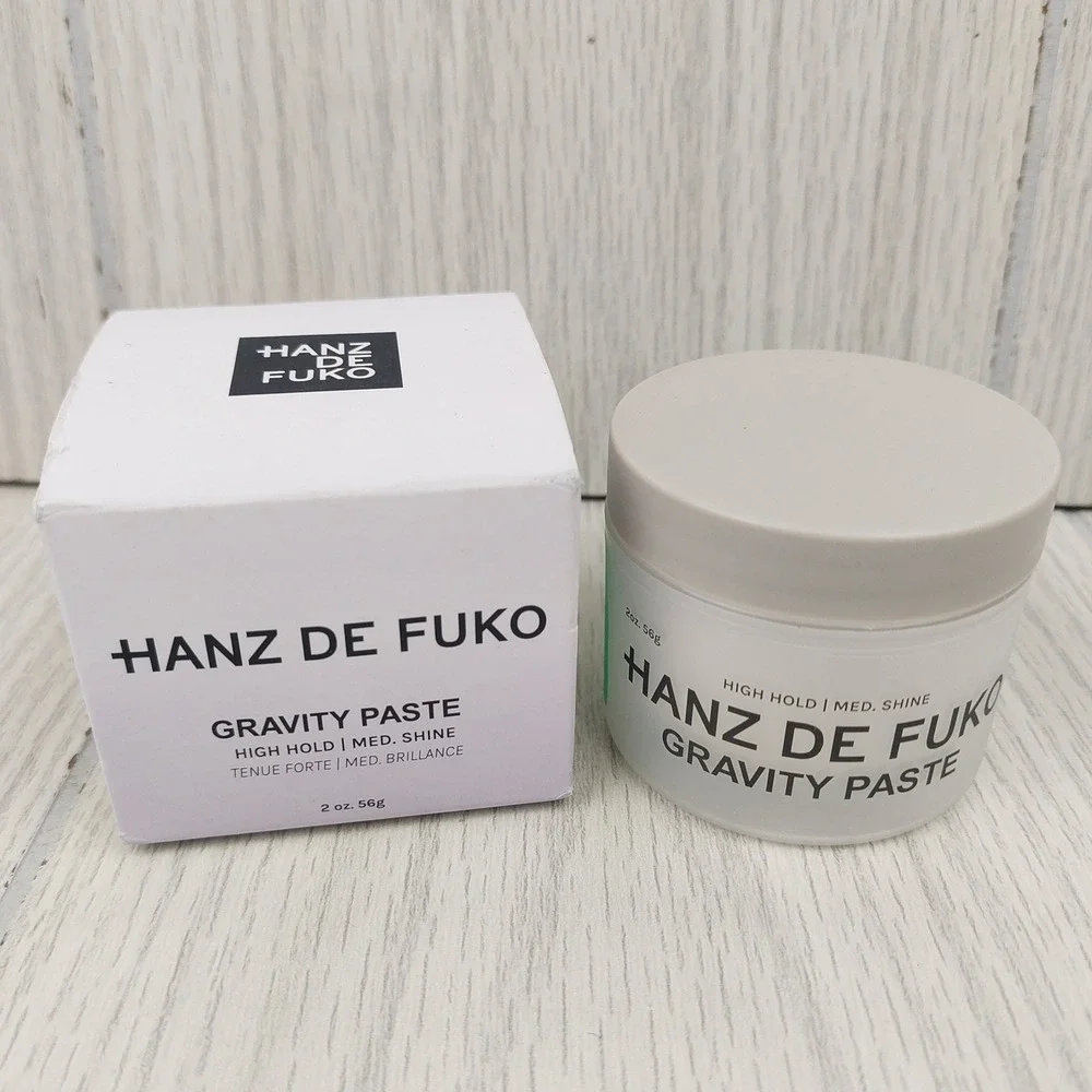 Hanz de Fuko Gravity Paste Mens 2oz White High Hold Medium Shine Styling Cream